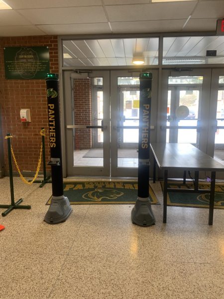 Metal detectors can be found at the front entrance and two multipurpose room entrances of Parkdale. (photo by Adaeze Nwaobasi)