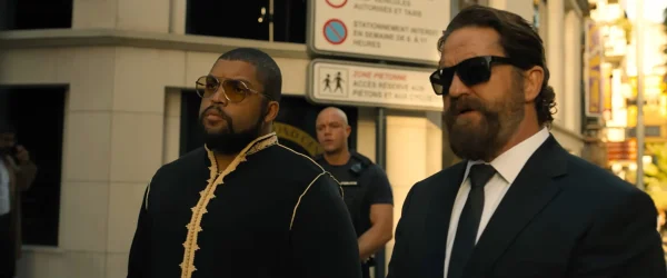 (from left) Actors O'Shea Jackson Jr. and Gerard Butler create a believable and engaging dynamic throughout the film Den of Thieves 2. (photo courtesy of Google Images)